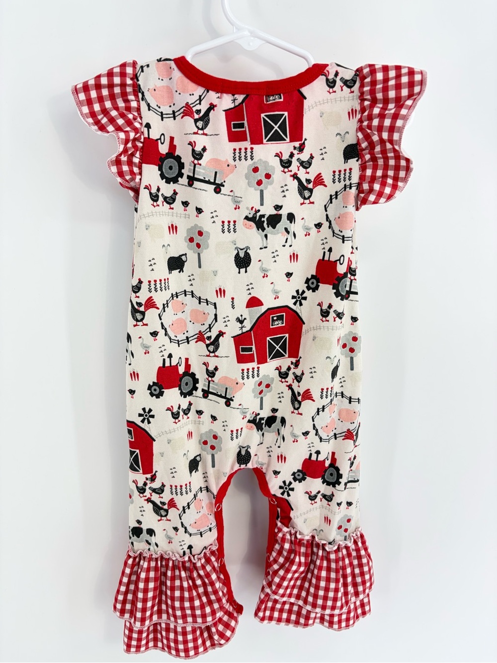 Baby Girl Boutique Farm Ruffle Romper - 12/18 months - Picture 3 of 6